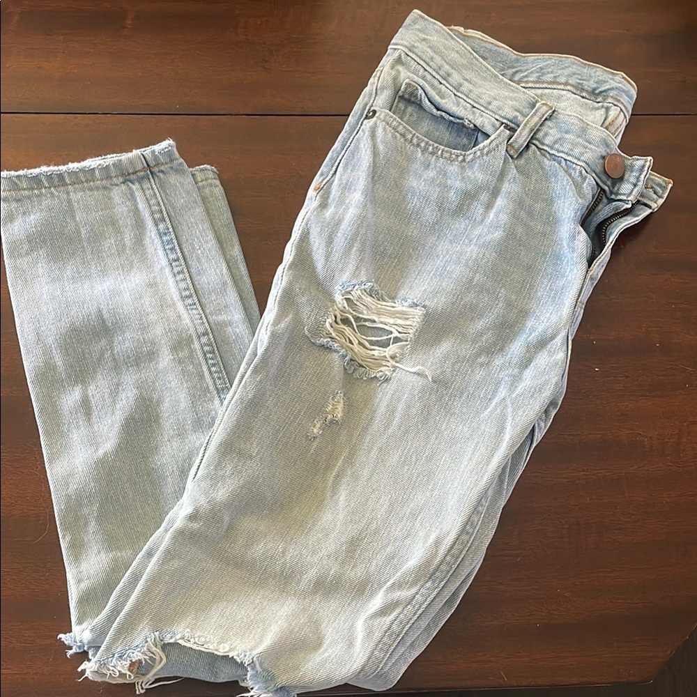 Light Blue Distressed Women Jeans